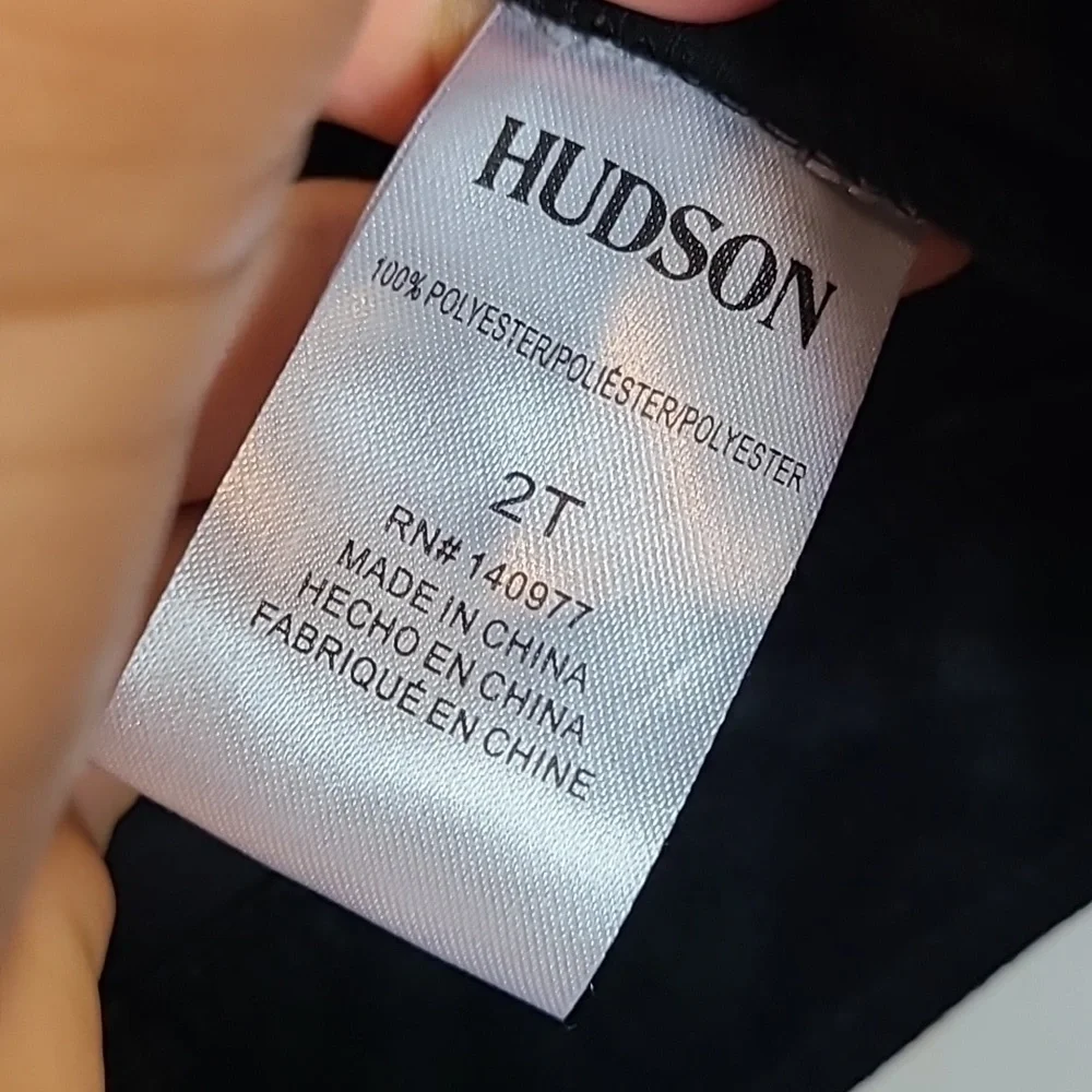 Hudson velvet black moto biker‎ jacket Girls Size 2T